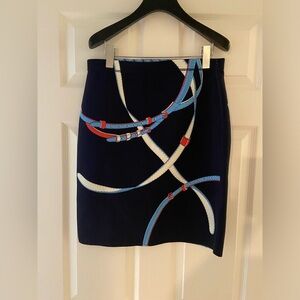 J.McLaughlin navy scuba nylon skirt size medium